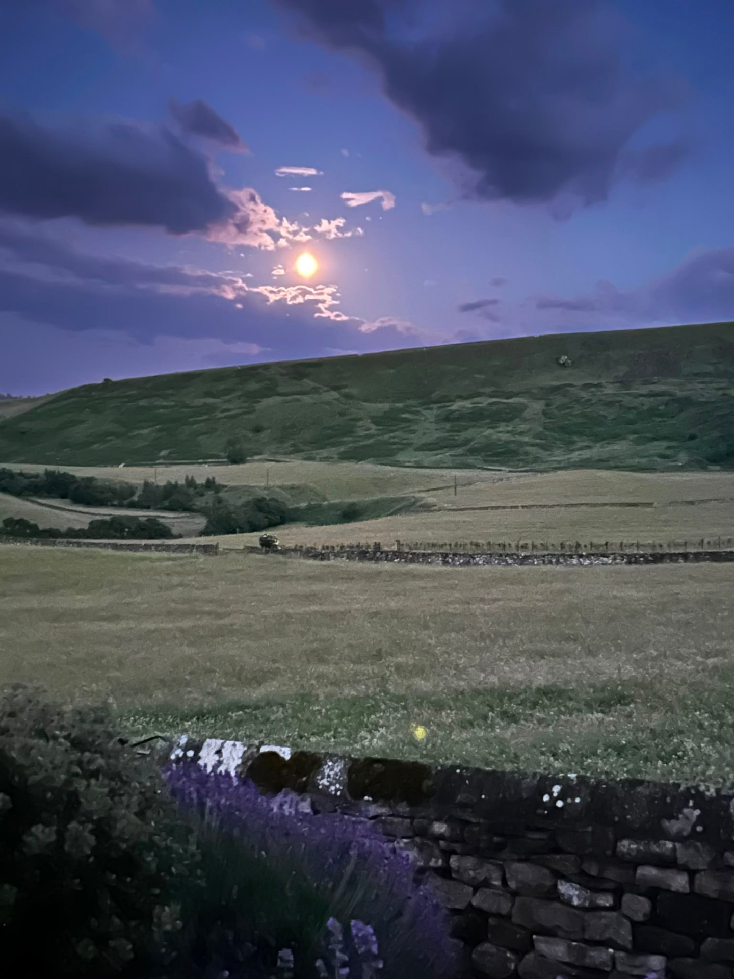 Sunset sky over the Yorkshire Dales